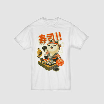 Sushi Cat Chef Japan Tshirt