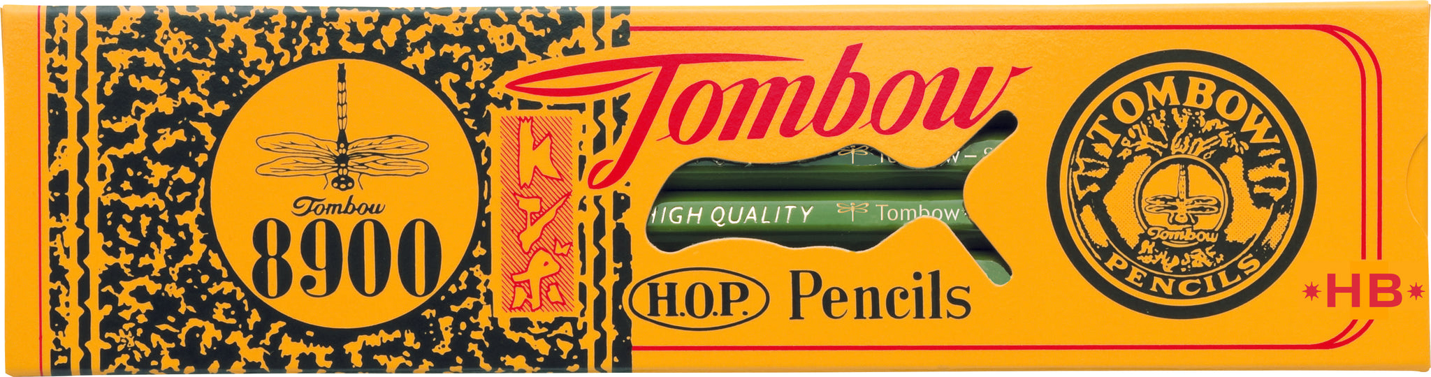 TOMBOW 8900 HIGH QUALITY GRAPHITE PENCIL, PAPER CASE OF 1 DOZEN PENCILS, HB
